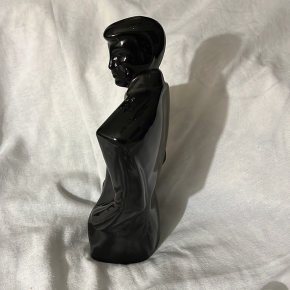 Vintage Art Deco 14" black lacquered Ceramic Male Mannequin statue sculpture - Picture 2 of 5